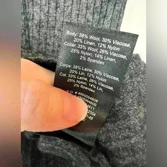 Babaton Aritzia Womens Grey Ribbed Capsule Wardrobe Wool Timeless Turtleneck XS - Picture 8 of 11